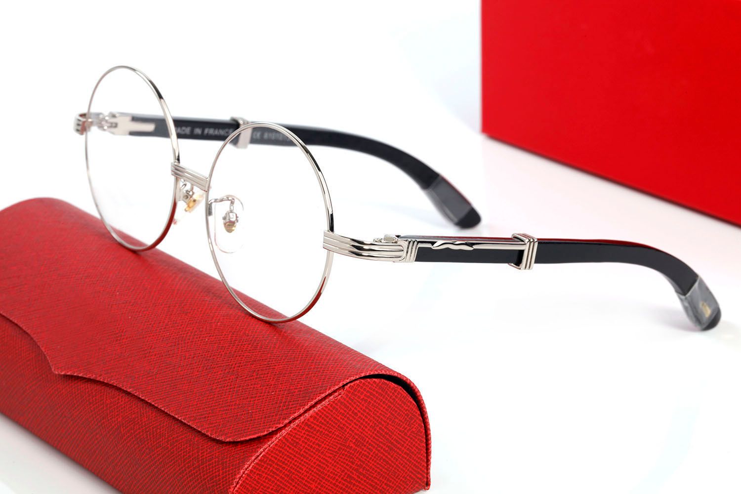 luxury brand sunglasses designer women glasses man buffalo horn sunglass woman mens full rim round wooden vintage polit glasses high quality new shades eyeglasses - 3 of 9