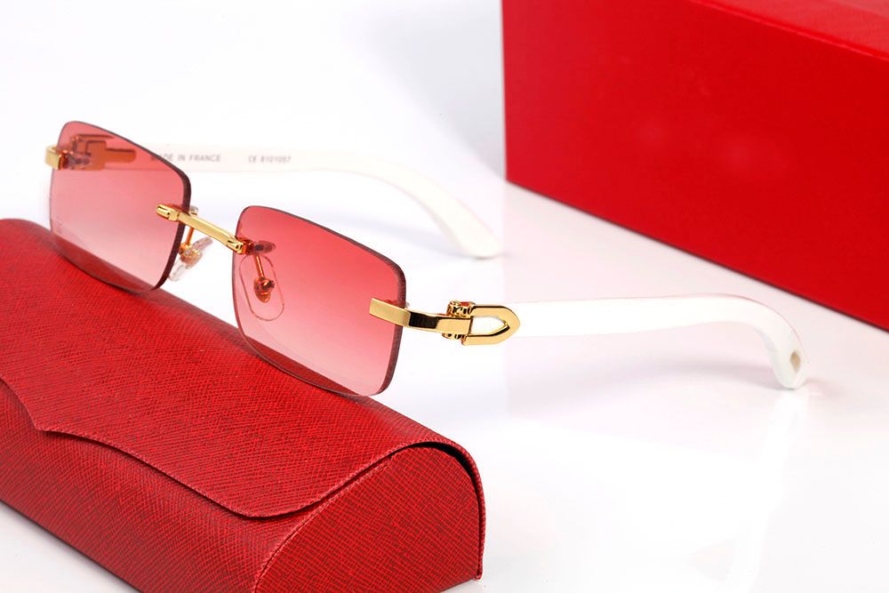 Fashion Sunglasses Frames Designer Eyeglasses Transparent Square Buffalo Horn Glasses Frame Men Women Retro Sports Wooded Legs Case Sunglass Eyeglass Eyewear - 6 of 9