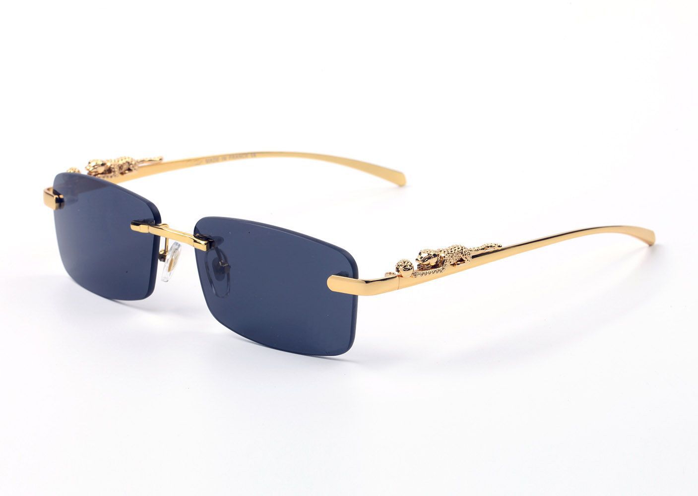 Luxury Designer Sunglasses for Women Mens Sunglass Fashion Sports Gold Silver Panther Frameless Rectangle Goggle Unisex Carti Glasses Eyeglass Womens Eyeglasses - 7 of 9