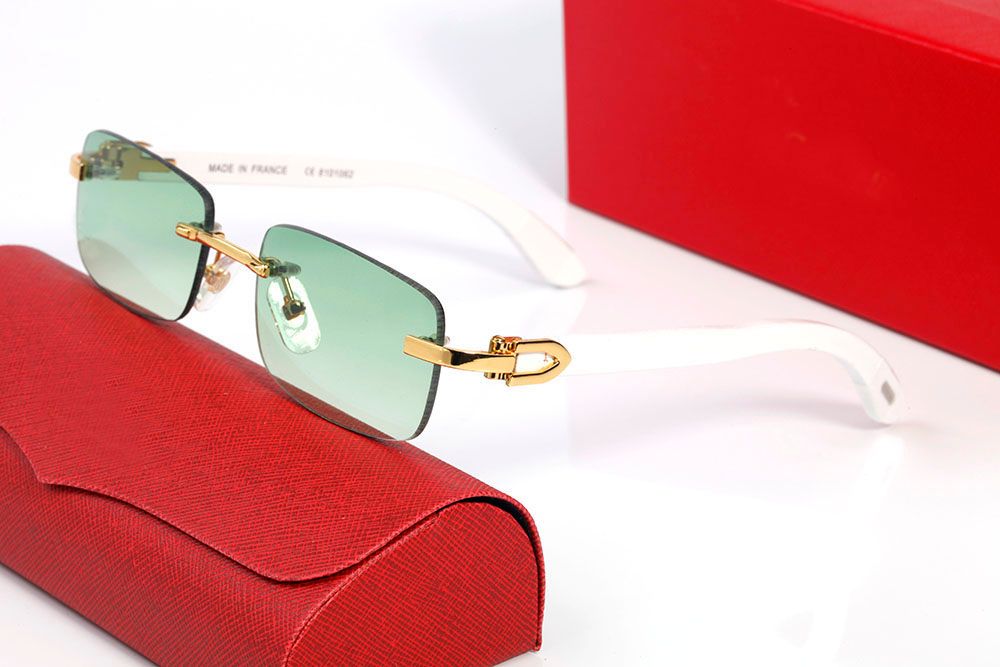 Fashion Sunglasses Frames Designer Eyeglasses Transparent Square Buffalo Horn Glasses Frame Men Women Retro Sports Wooded Legs Case Sunglass Eyeglass Eyewear - 3 of 9