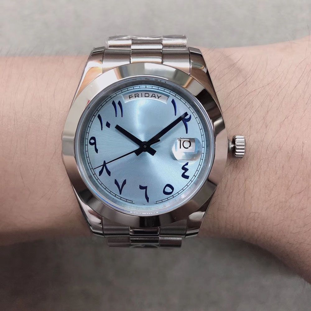 U1 Factory St9 Steel News Men Watches Green Dial Automatic Mechanics 41MM Sapphire Glass Stainless mens watch - 4 of 8