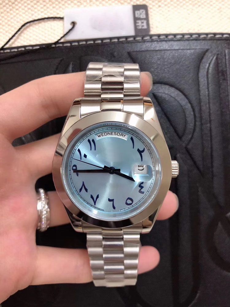 U1 Factory St9 Steel News Men Watches Green Dial Automatic Mechanics 41MM Sapphire Glass Stainless mens watch - 3 of 8
