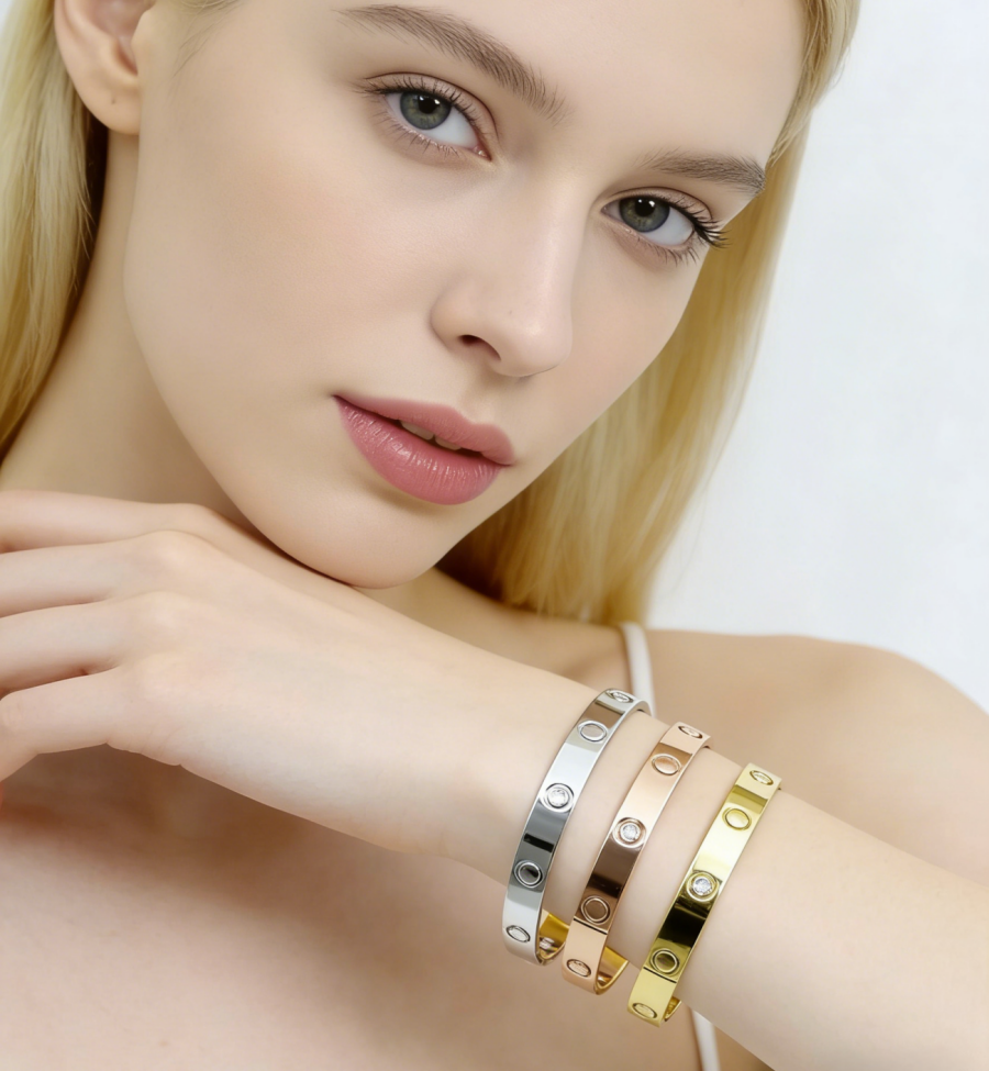 classic gold bracelet designer bracelet for women men braclet bangle luxury jewelry charm stainless steel not fading not allergic silver bracelet designer jewelry - 4 of 9