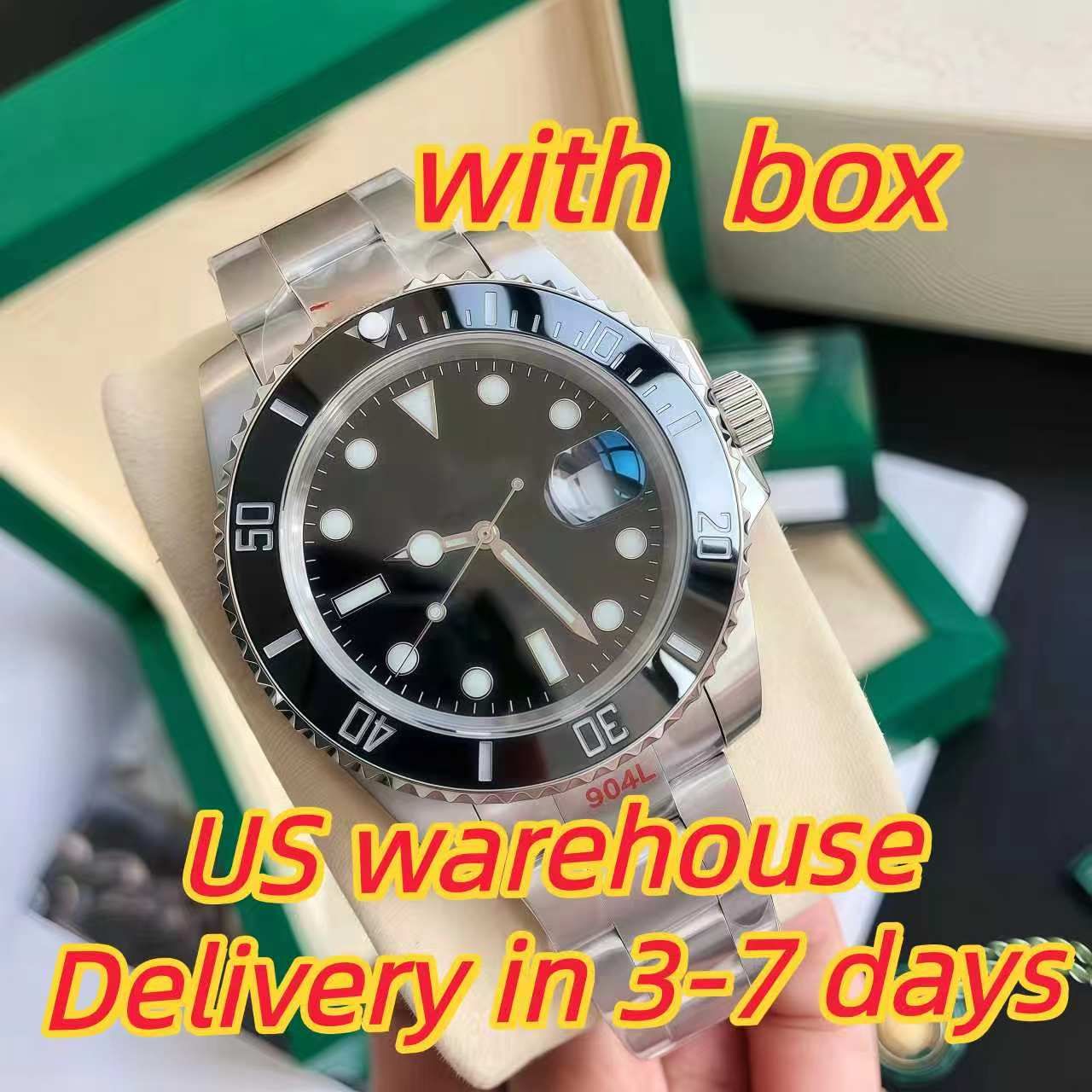 Sliding lock luxury ceramic bezel sapphire glass men's watch 2813 automatic mechanical watch 41mm fashion watches men's 904L stainless watch - 2 of 9