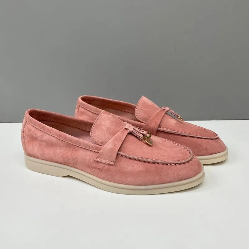 Designer Men Women Woven Suede Loafers Slip On Driving Shoes Metal Pendant Soft Moccasins Outdoor Daily Walking Casual Breathable Footwear Top Quality 739 - 8 of 9