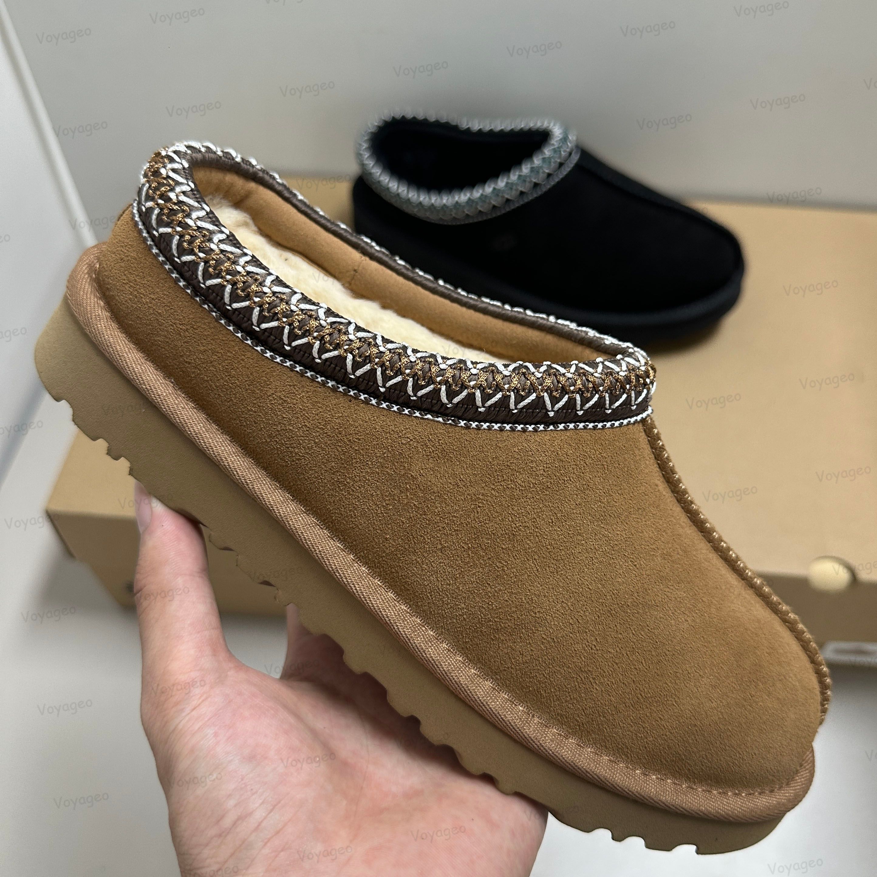 Tasman Slippers Designer Men Women Tazz Mustard Seed Chestnut Sand Fur Slides Sheepskin Classic Ultra Mini Platform Boot Winter Slip-on Shoes Suede Evelina Clog 35-47 - 2 of 8