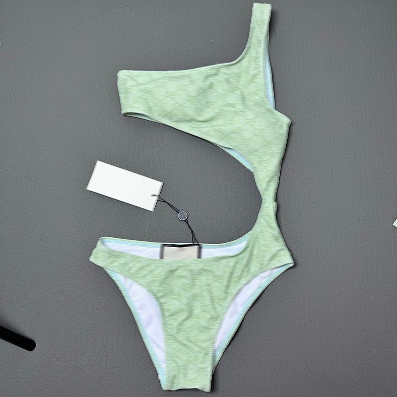 Designer Women's Bikini Swimwear Full Rhinestone Letter Swimsuit Summer Beach Vacation Luxury One Piece Swim suit Womens Sexy Slim Bikini Set - 4 of 8