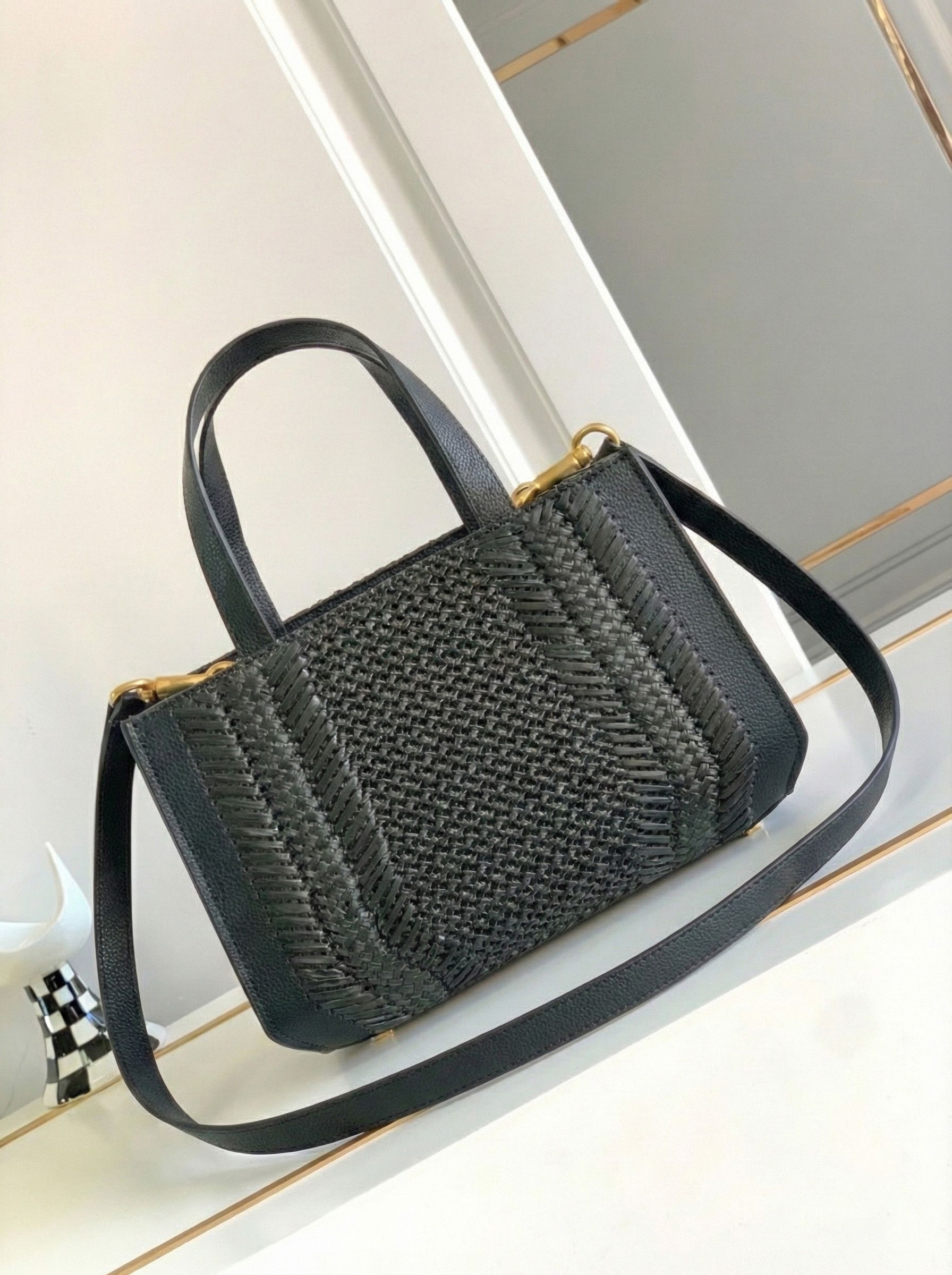 Designer Straw Tote Shoulder Bag for Woman casual Lady bags Commuter Versatile Fashion Relaxed Vintage Knitting Shopping Bags Underarm bag Wallet womens Purse PRPU - 5 of 8