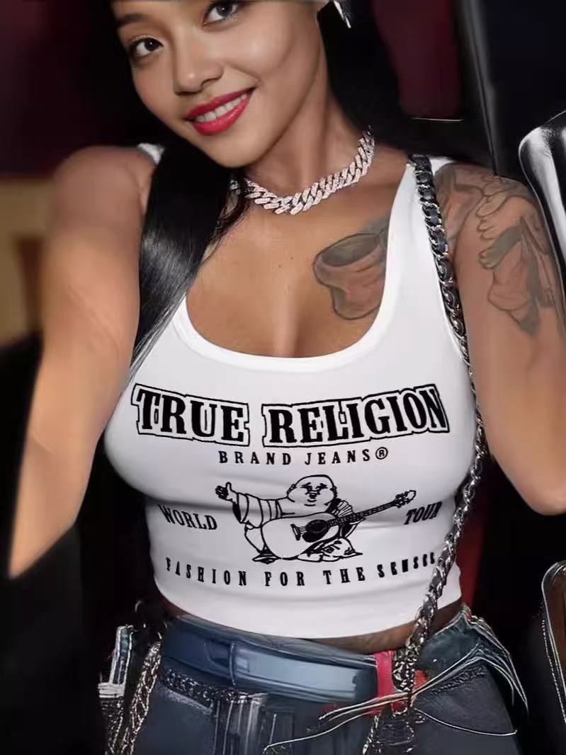 Designer Women's Tanks European American Street Fashion Letter Printed Pit Vest Summer Women Casual Y2k Cropped Tank Tops Tees - 7 of 7