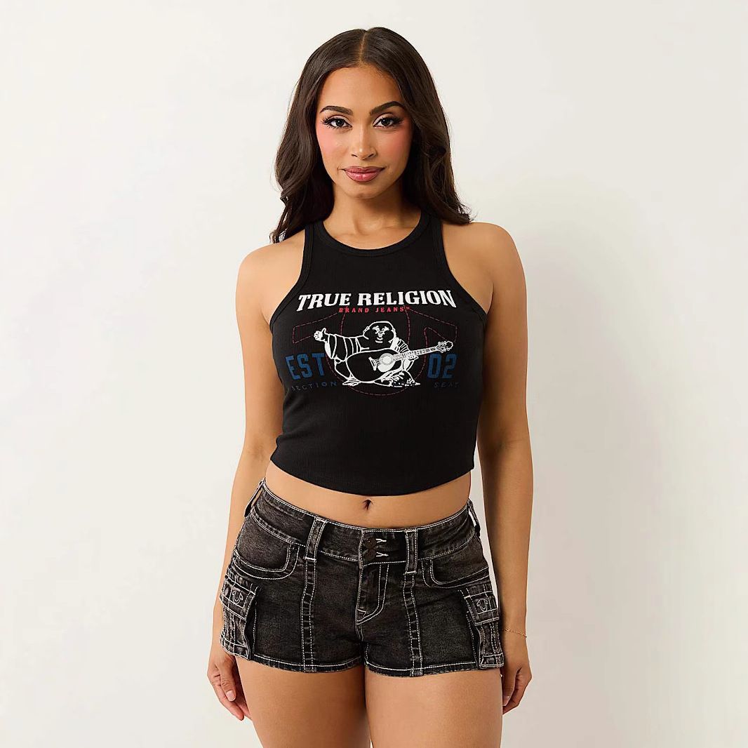 Designer Women's Tanks European American Street Fashion Letter Printed Pit Vest Summer Women Casual Y2k Cropped Tank Tops Tees - 4 of 7