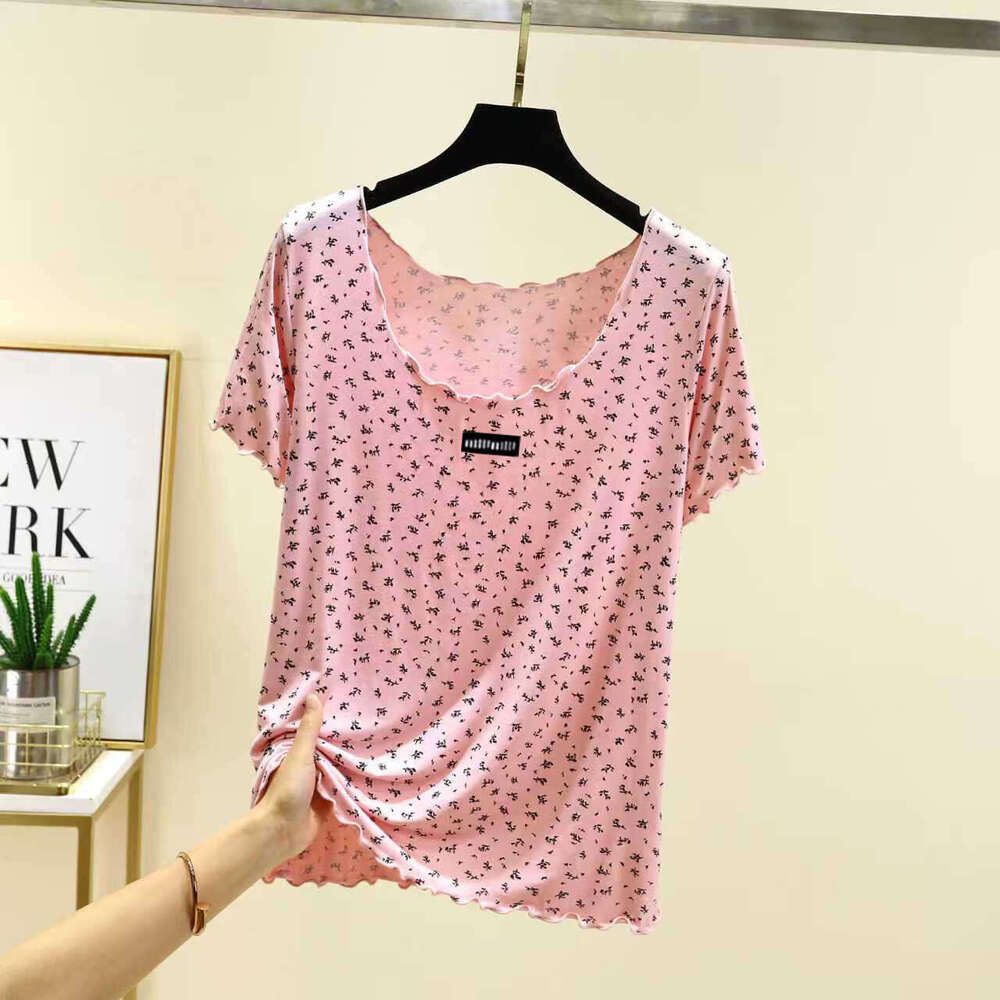 Womens T Shirts Designer Lady Tshirts Shorts Tees Summer Breathable Tops Patterns Flowers Shirt With Budge Letters Design Short Sleeves Size S-2XL - 4 of 8