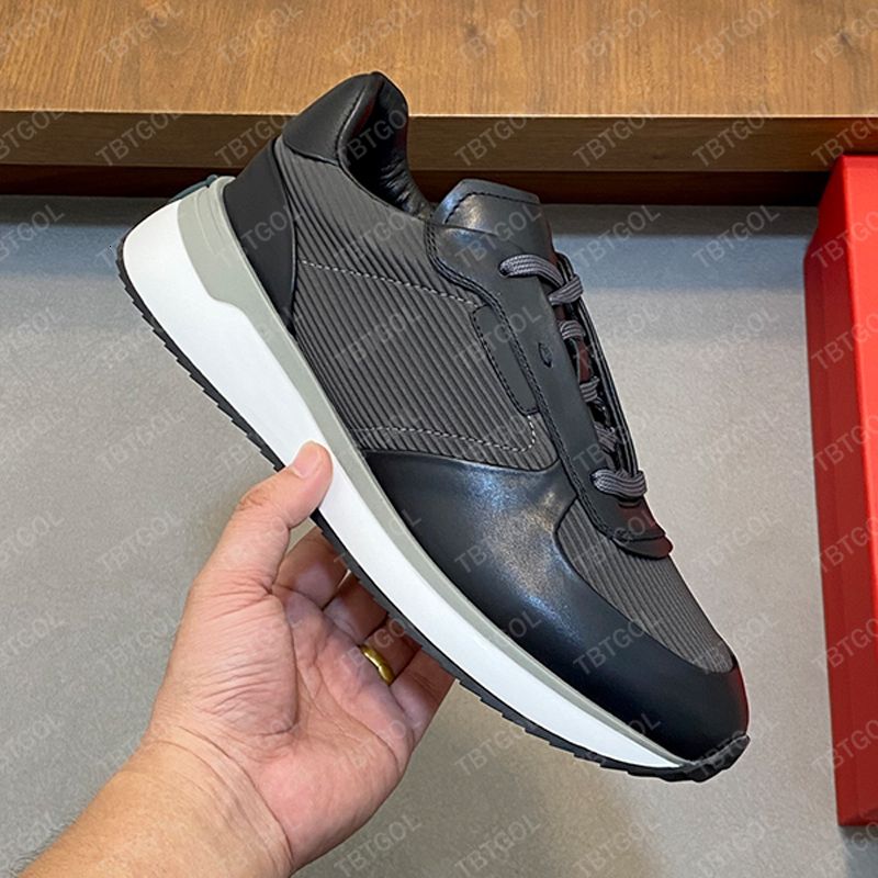 Designer Stylish Men Calfskin Comfortable Sneakers Gancini Men Low Top Sneakers Lightweight Low Top Sneakers Stylish and Versatile Skate Shoes 1041 - 7 of 8
