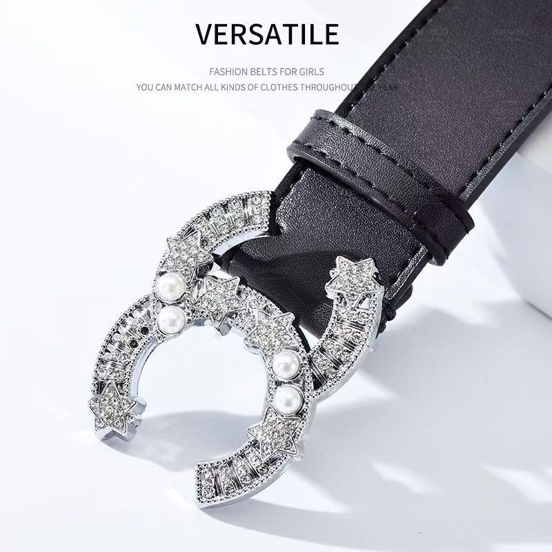 designer for women Men Designer Belt Womens Mens Casual Letter Smooth Buckle Belts Width 3.5cm and 3.0cm very good - 2 of 8