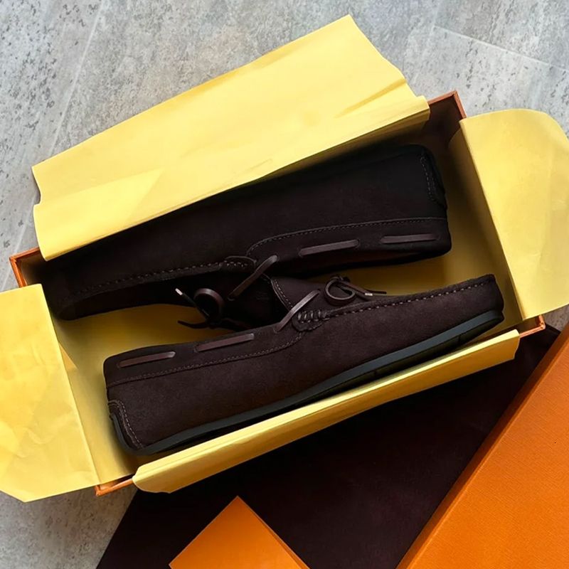 Designer Men Suede Bow Slip On Driving Loafers Low Top Oxford Shoes Soft Flat Moccasin Shoes Comfort Daily Walking Casual Business Footwear High Quality 948 - 2 of 8
