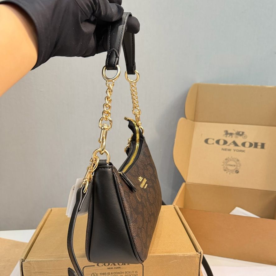 1:1 Correct Emblem teri shoulder bag Designer Handbag New Styles Metal Chain Underarm Bag Tabby Luxury Handbag High-Quality Classic Women's Leather Crossbody Bag - 5 of 8