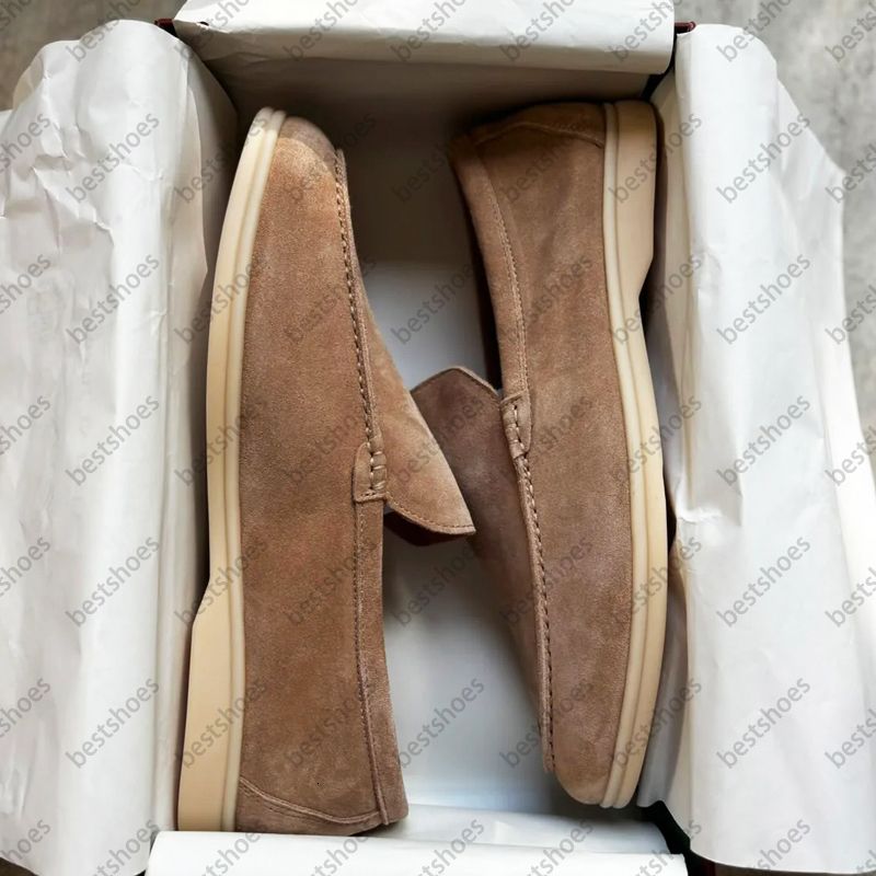 Designer Men Women Woven Suede Loafers Slip On Driving Shoes Metal Pendant Soft Moccasins Outdoor Daily Walking Casual Breathable Footwear Top Quality 739 - 4 of 9