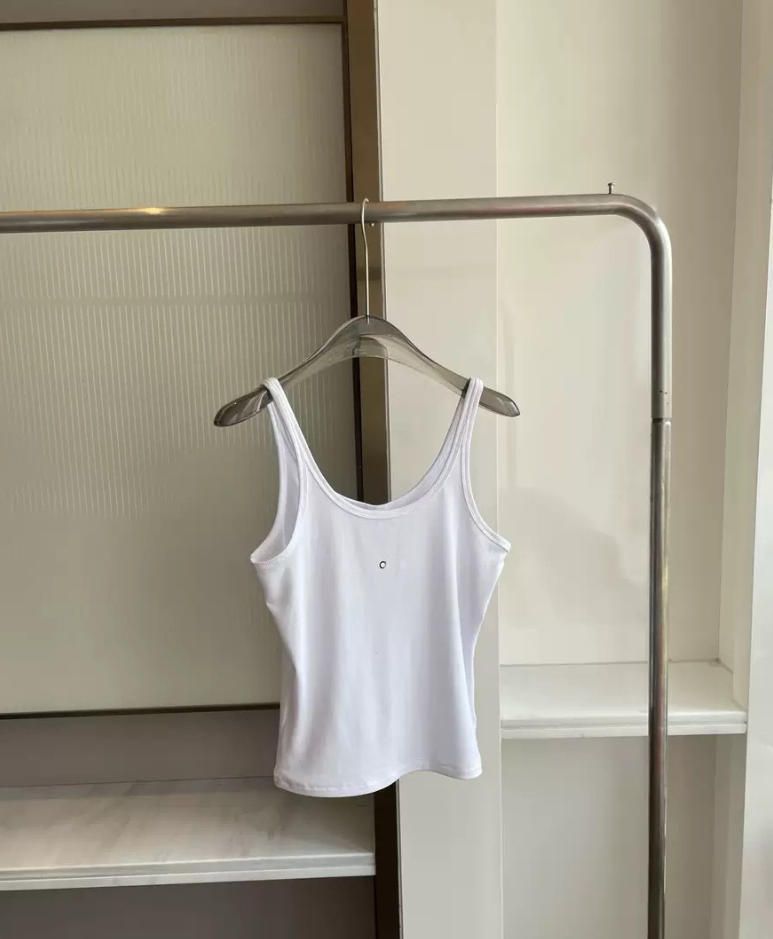 Women Ribbed Crop Tank Top Knit Embroidery Letter Sleeveless U Neck Casual Sports Vest For Yoga Fitness Daily Summer Outfit - 6 of 8