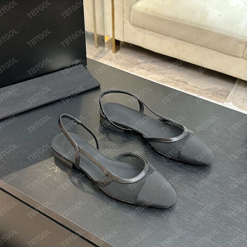 Free Shipping 2026 New Arrival Women 10A Mesh Ballet Flats Designer Bow Slingback Pink Party Dress Pumps 1058 - 7 of 8