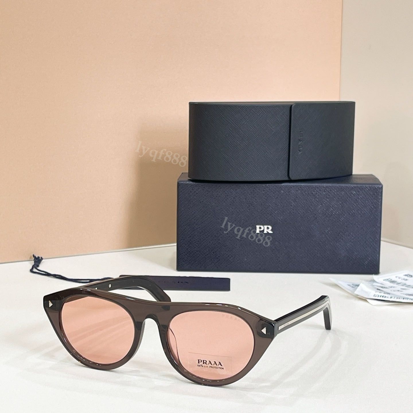 Sunglases Designer Women Beach Trendy Classic Square Metal Legs Letter Design Cat Eye Top Quality Eyeglasses Oval Luxury Monogram Sunglasses PR B15S 12A - 4 of 8