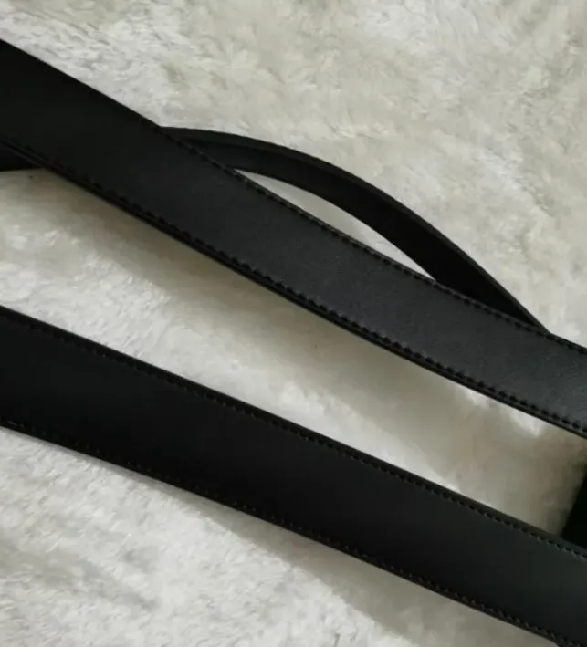 Belt For Men Women luxury Ceinture Luxe Genuine Leather Jeans Classic Black Letter Belts Metal Smooth Buckle Waistband Popular Trendy Mens Belt with box - 4 of 5