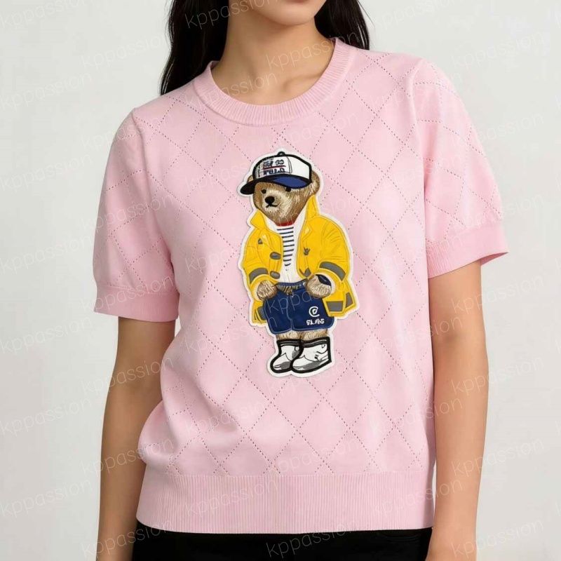 39 Styles Womens Designer Bear T Shirt Luxury Knit Tshirts Short Sleeve Summer Clothes Women Casual Fashion Tops Tee Shirts S-XL - 8 of 8