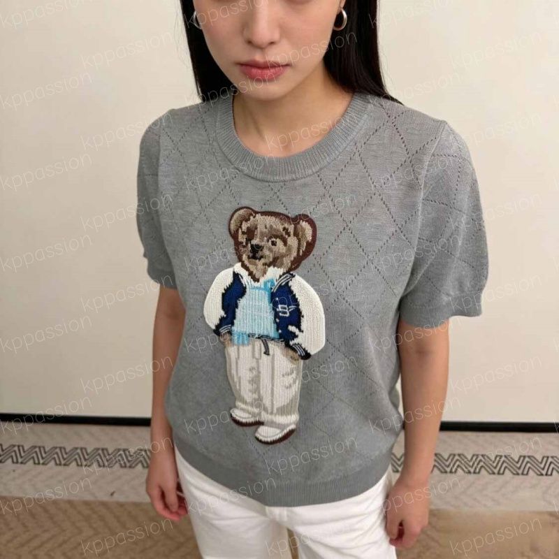 39 Styles Womens Designer Bear T Shirt Luxury Knit Tshirts Short Sleeve Summer Clothes Women Casual Fashion Tops Tee Shirts S-XL - 5 of 8