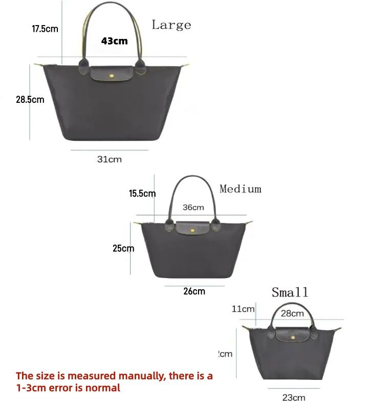 Designer bag Nylon Tote Shoulder Bags Champes Bag tote Bags Women Medium Large Capacity Shopping bags - 3 of 9