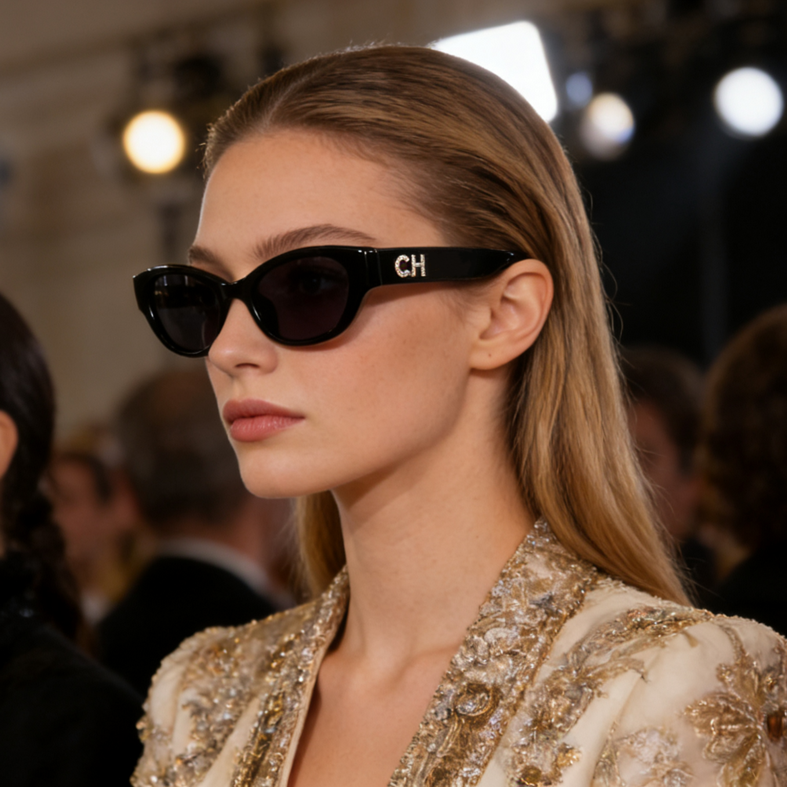 2026 New Designer Sunglasses Women Trend Cat Eye Curved Surface Lens Glasses Shining Men Womens Luxury sun glasses shades sun glasses for women Y2K spicy girl with box - 4 of 8