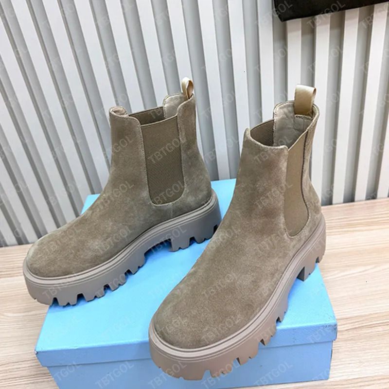 Designer Ankle Boots Women Rois Boots Platform Booties Leather And Suede Combat Knight Sneakers Trainers NO43 - 5 of 9