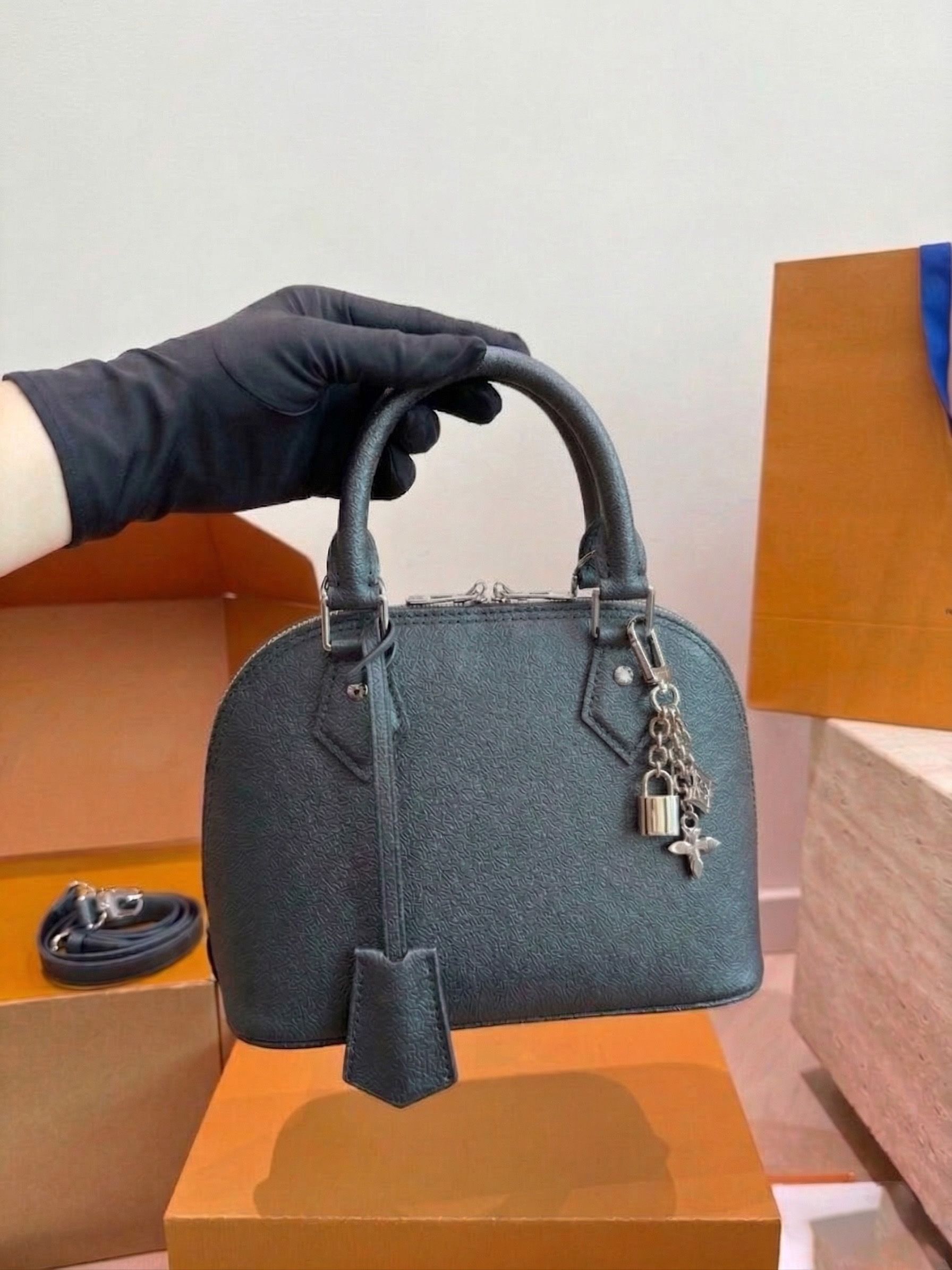 Luxury Designers Boston Handbags Genuine Leather Women's Shoulder Bags Classic Crossbody Bag Large Capacity Travel Tote Fashion Messenger Bag Womens Purse PRPU - 5 of 8