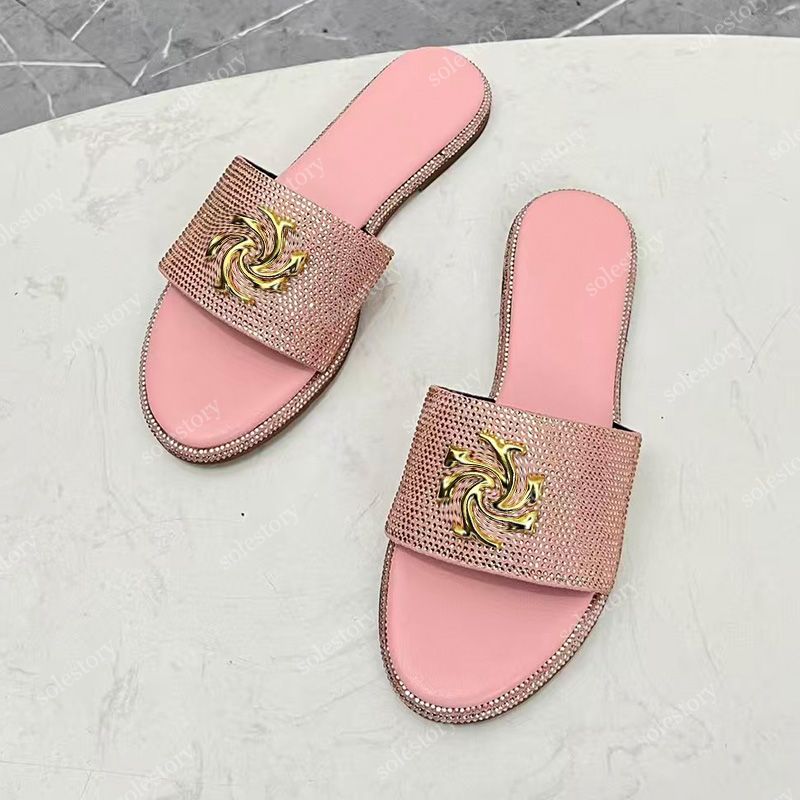 designer slides Eleanor sandals Women's Designer Sandals Shoes Sliders Fashion Outdoor Beach Sandale Womens Shoe Flat Loafer Summer Mule Size 35-42 - 3 of 8
