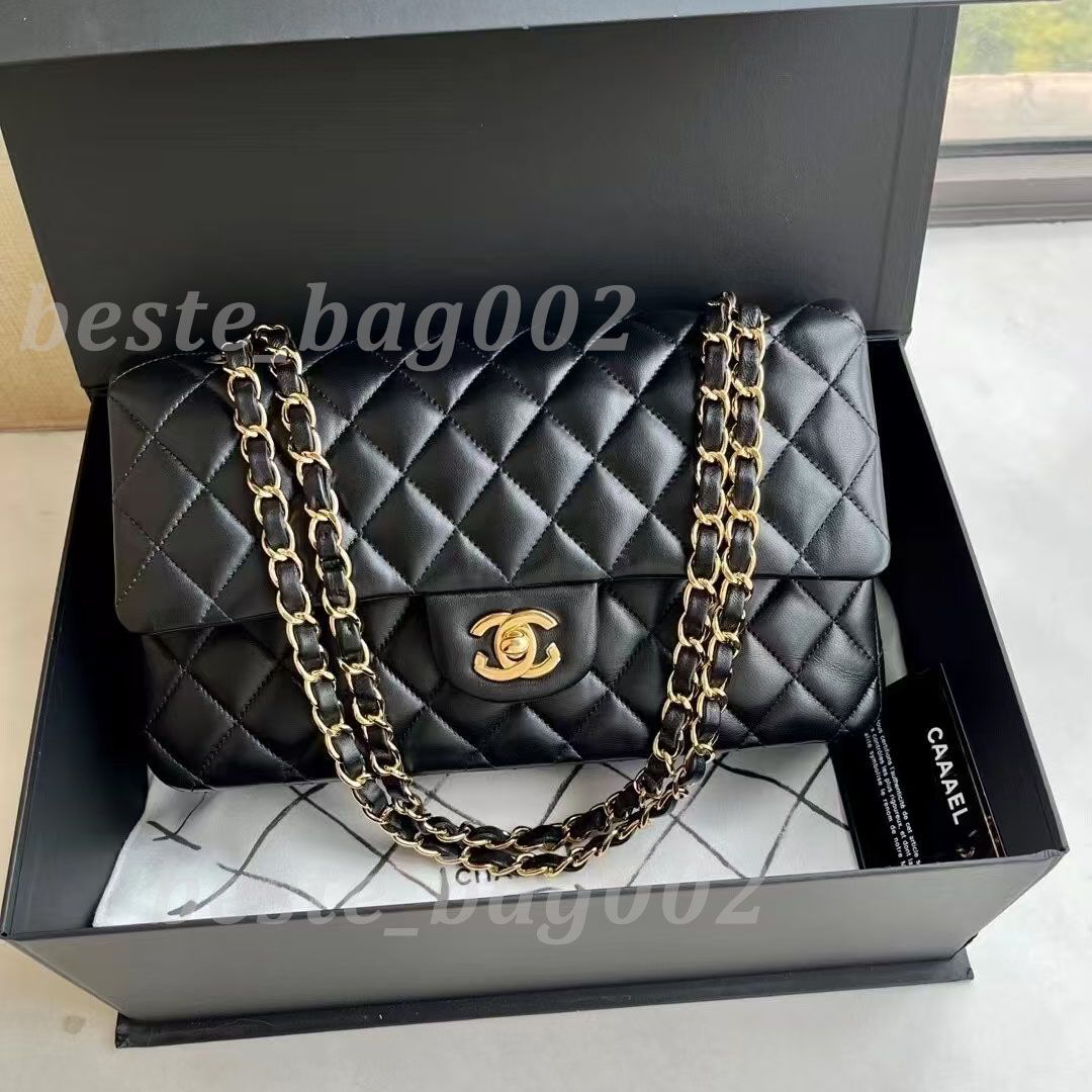 10A Caviar cf Classic Designer bags Shoulder Bag Sheepskin Women's Crossbody Bags Diamond Pattern Metal Chain Doube C Letters Flap Closure Handbag 25 bag tote bag 01 - 3 of 9