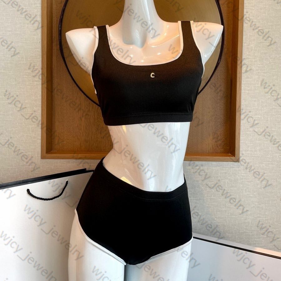Designer Swimwear Bikini Swimsuit Women Sexy Beach Vacation Bikini Split Letter Pattern Fashion Leisure Hot Spring Beach Vacation Swimsuit - 2 of 8