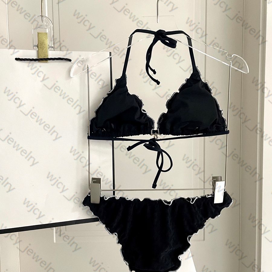 Designer Swimwear Bikini Swimsuit Women Sexy Beach Vacation Bikini Split Letter Pattern Fashion Leisure Hot Spring Beach Vacation Swimsuit - 6 of 8