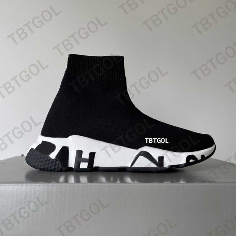26S Hot Knit Sock Platform Sneakers Casual Sports Trainers 1.0 2.0 3.0 Lace-up Boots Luxury Unisex Glitter Runners Graffiti Outdoor Walking Shoes NO017 - 4 of 8