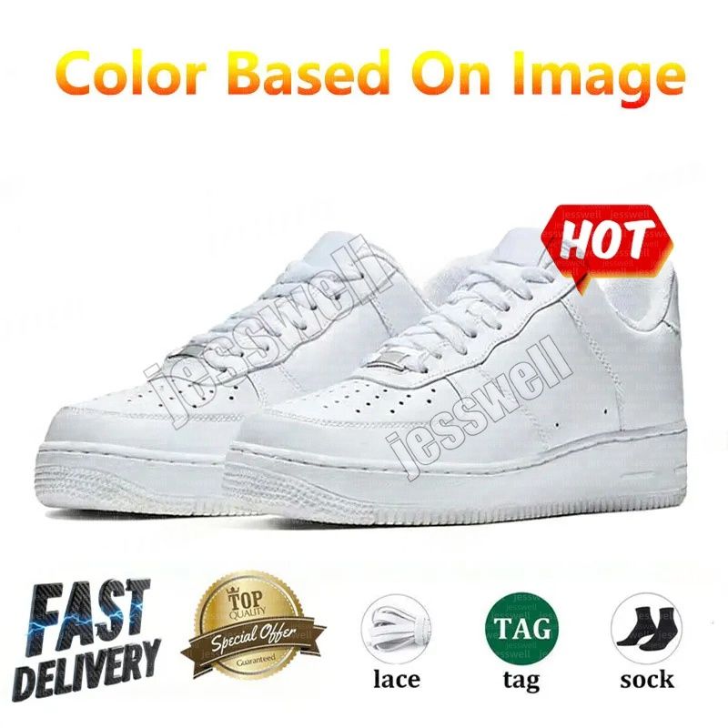 Designer Shoes One af1s shoes men Casual Running Sneakers Classic 1 Triple White Black Red Wheat Panda Utility Starstruck White Ice Outdoor Sports Runners 1s Mens - 2 of 8