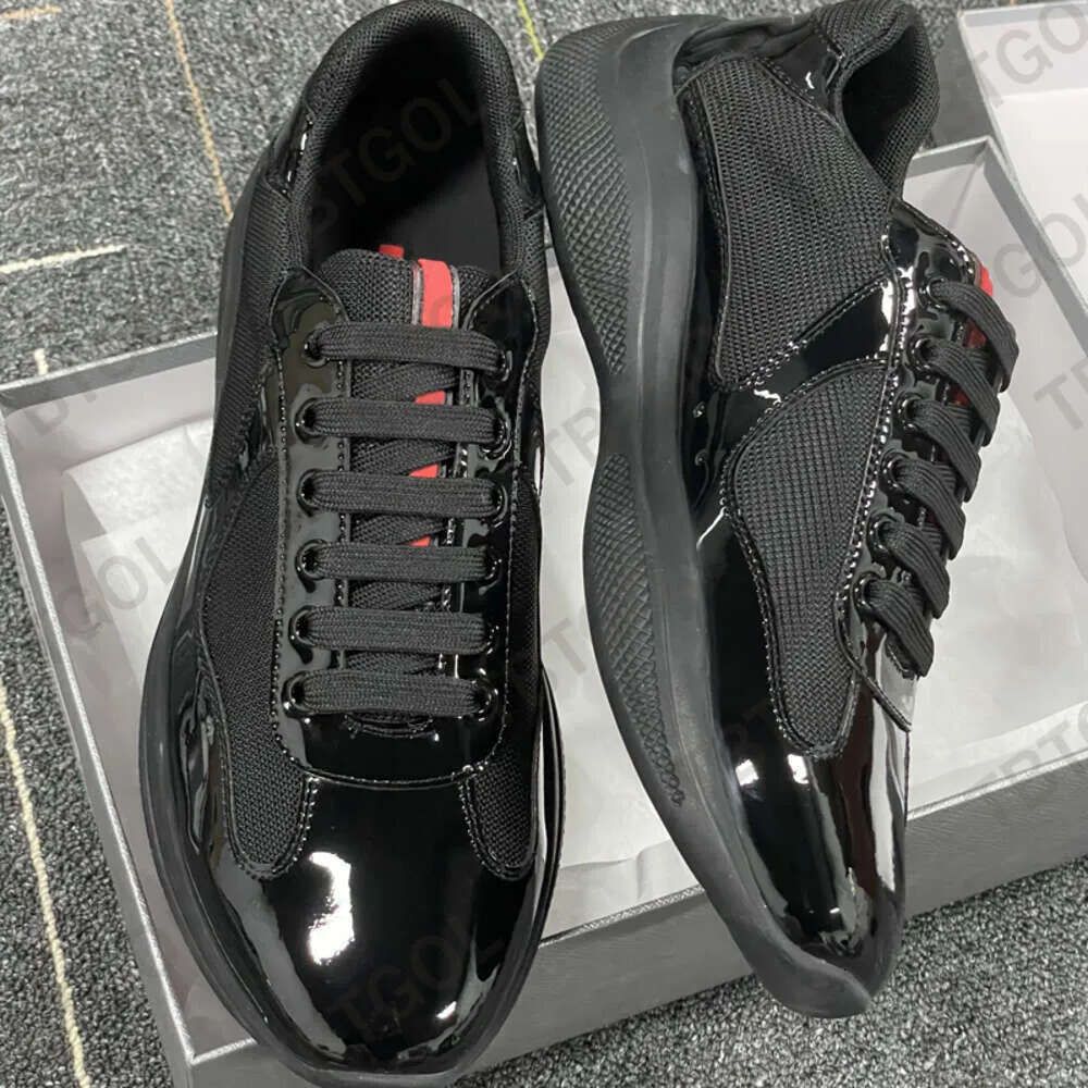 Plus Size EU49 Americas Cup Sneakers 2026 New Colours Designer Casual Sport Shoes Men Women Trainers Patent Leather Mesh Shoes Lace-Up Outdoor Shoes 53 - 7 of 9
