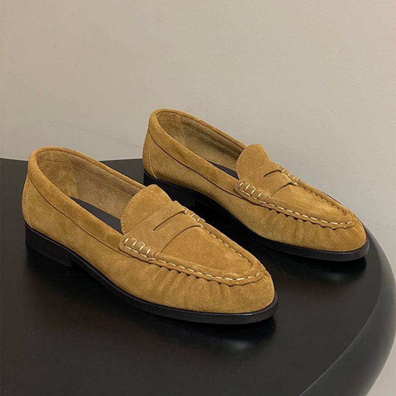 Designer Classic Penny Loafers Le Loafers Slip On Mules Men Women Premium Creased Genuine Leather Suede Pleated Toe Office Dress Flat Shoes 1137 - 9 of 9