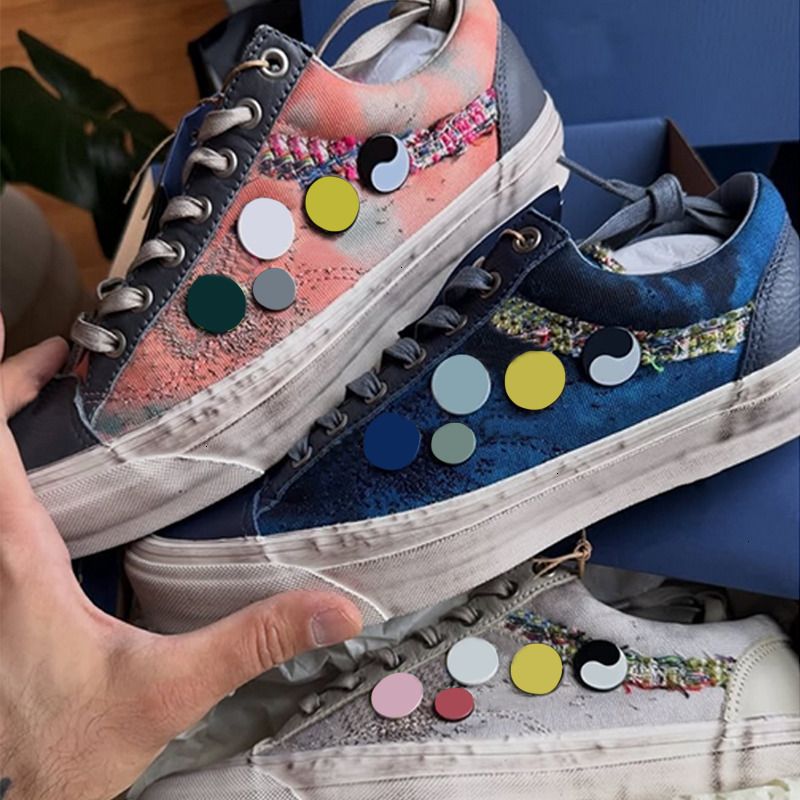 Luxury Pearlized Canvas Shoes New Sneakers For Men Women Pearl Trainers Vintage Sports Casual Shoes Lace Up Walking Shoe 1083 - 9 of 9