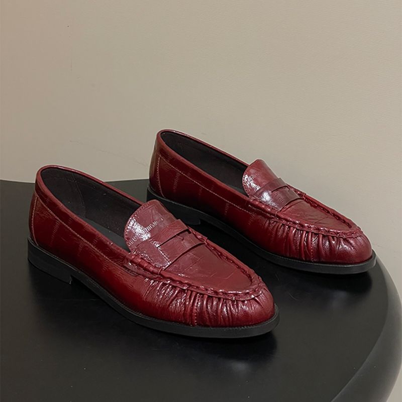 Designer Classic Penny Loafers Le Loafers Slip On Mules Men Women Premium Creased Genuine Leather Suede Pleated Toe Office Dress Flat Shoes 1137 - 8 of 9