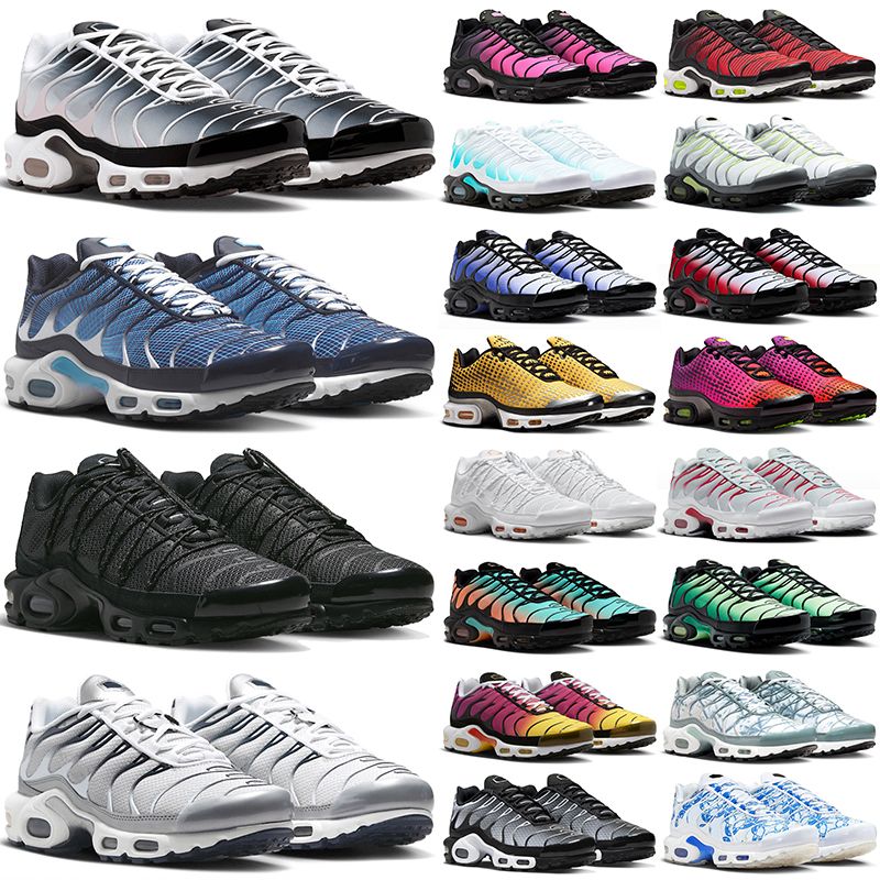 with box running tn shoes men women tns utility designer sneakers triple black white red navy blue pink green brown mens womens tnss outdoor sports trainers - 2 of 9