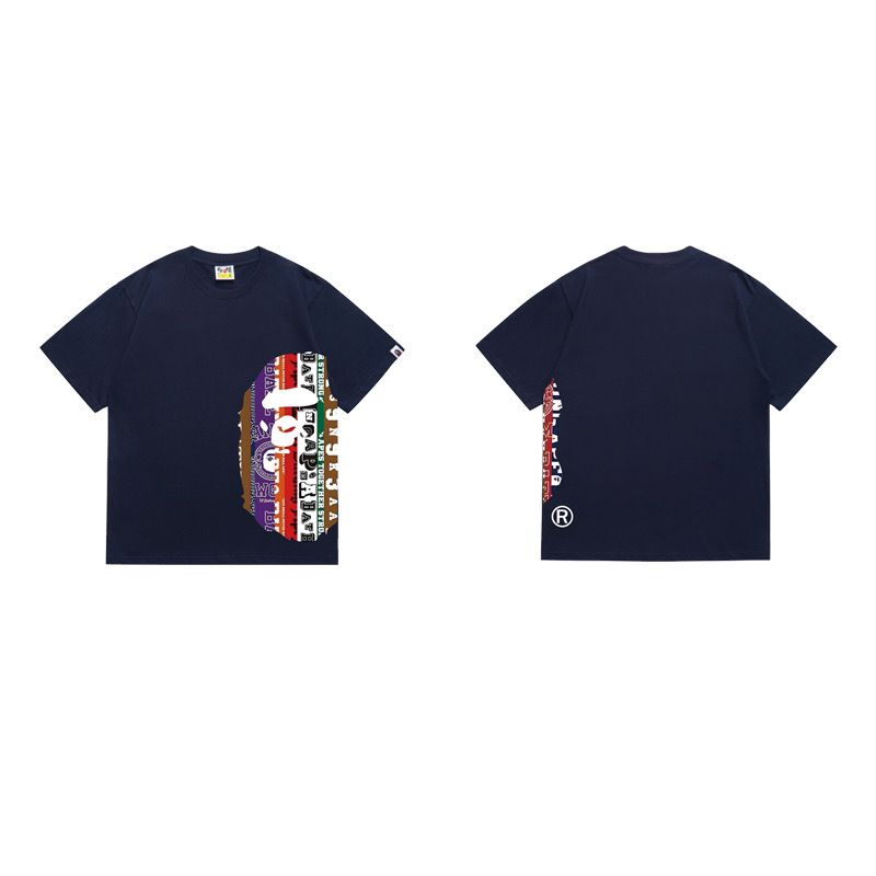 Fashion casual breathable oversize loose short sleeve designer shirts men women t shirt Letters Printed Vintage Washed Round-Neck tshirt - 5 of 8
