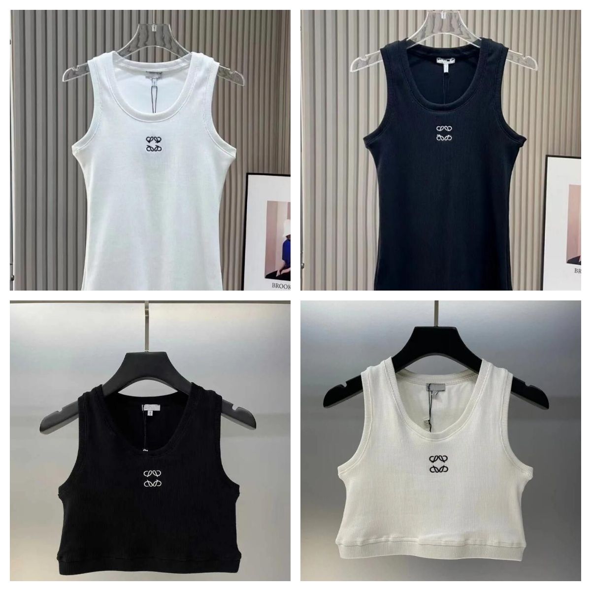 Designer Tank top Summer Women T Shirts Crop Top Sexy Off Shoulder Black Tank Casual Sleeveless Backless Shirt - 3 of 9