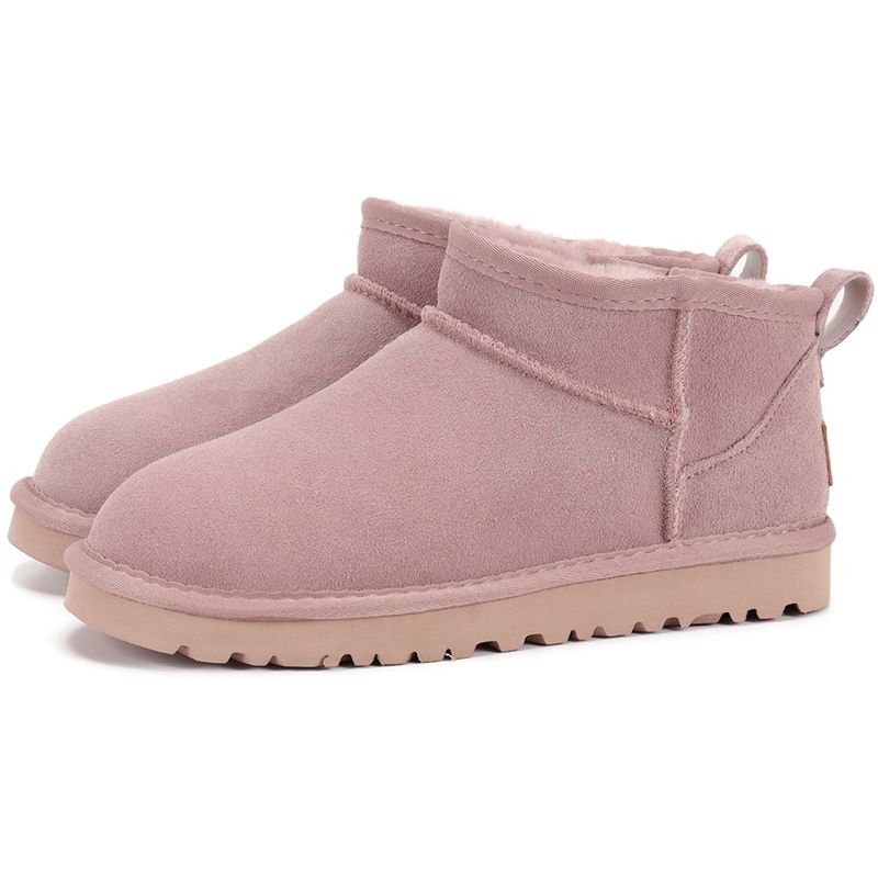 UGG Women's Classic Ultra Mini Snow Boots Suede Shearling Lined Flat Sole Anti-slip Warm Winter Ankle Boots Multiple colors - 4 of 8