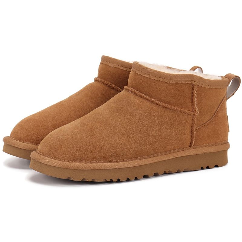 UGG Women's Classic Ultra Mini Snow Boots Suede Shearling Lined Flat Sole Anti-slip Warm Winter Ankle Boots Multiple colors - 5 of 8