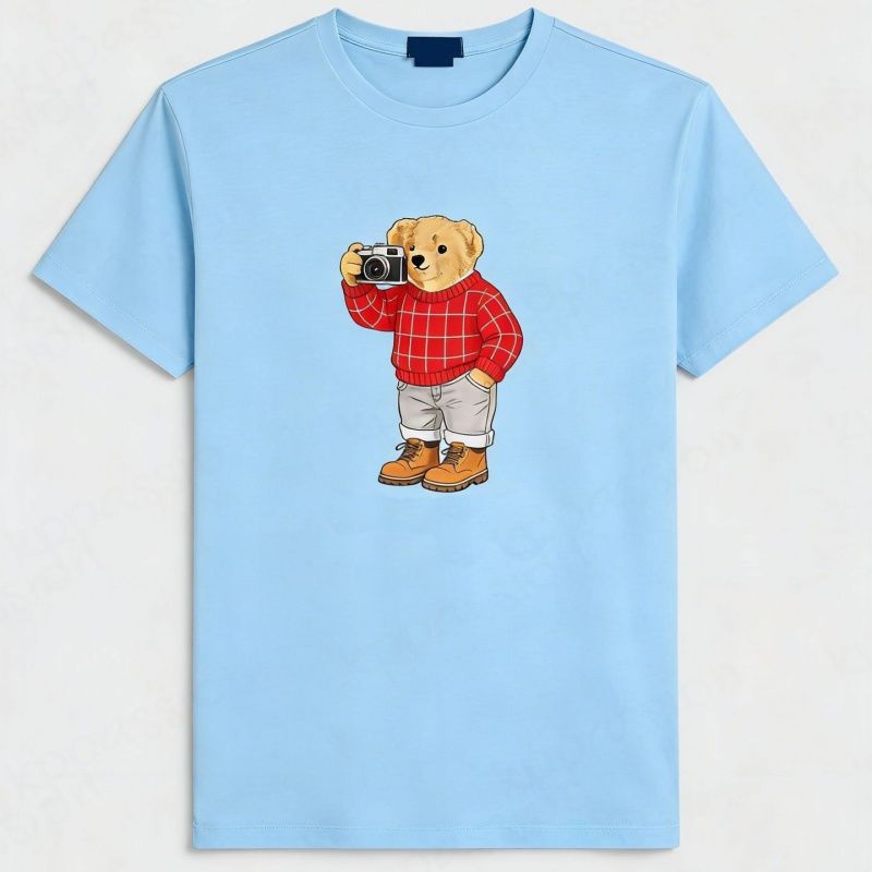 Woman Designer Bear Tshirt Spring Summer Women Cotton Tshirts Breathable Tops Fashion Short Sleeves Clothes Luxury Round Neck Tops - 7 of 8