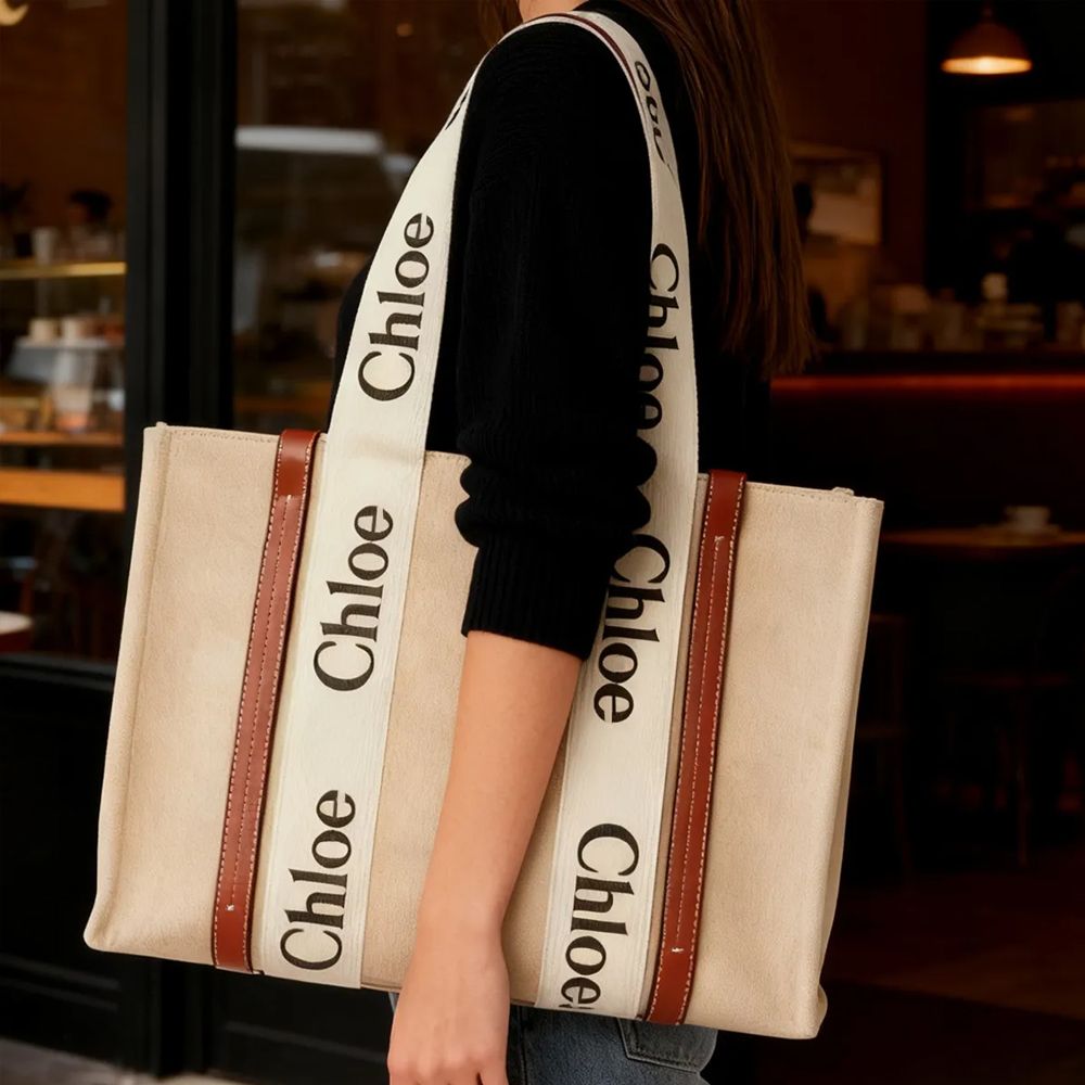 Tote Bag Designer Bag Beach Bag Large Capacity Bag Summer Woven Fabric Bag Linen Canvas Shoulder Bag Luxury Women's Handbag Beige Woody Printed Bag Handwoven Straw Bag - 8 of 8
