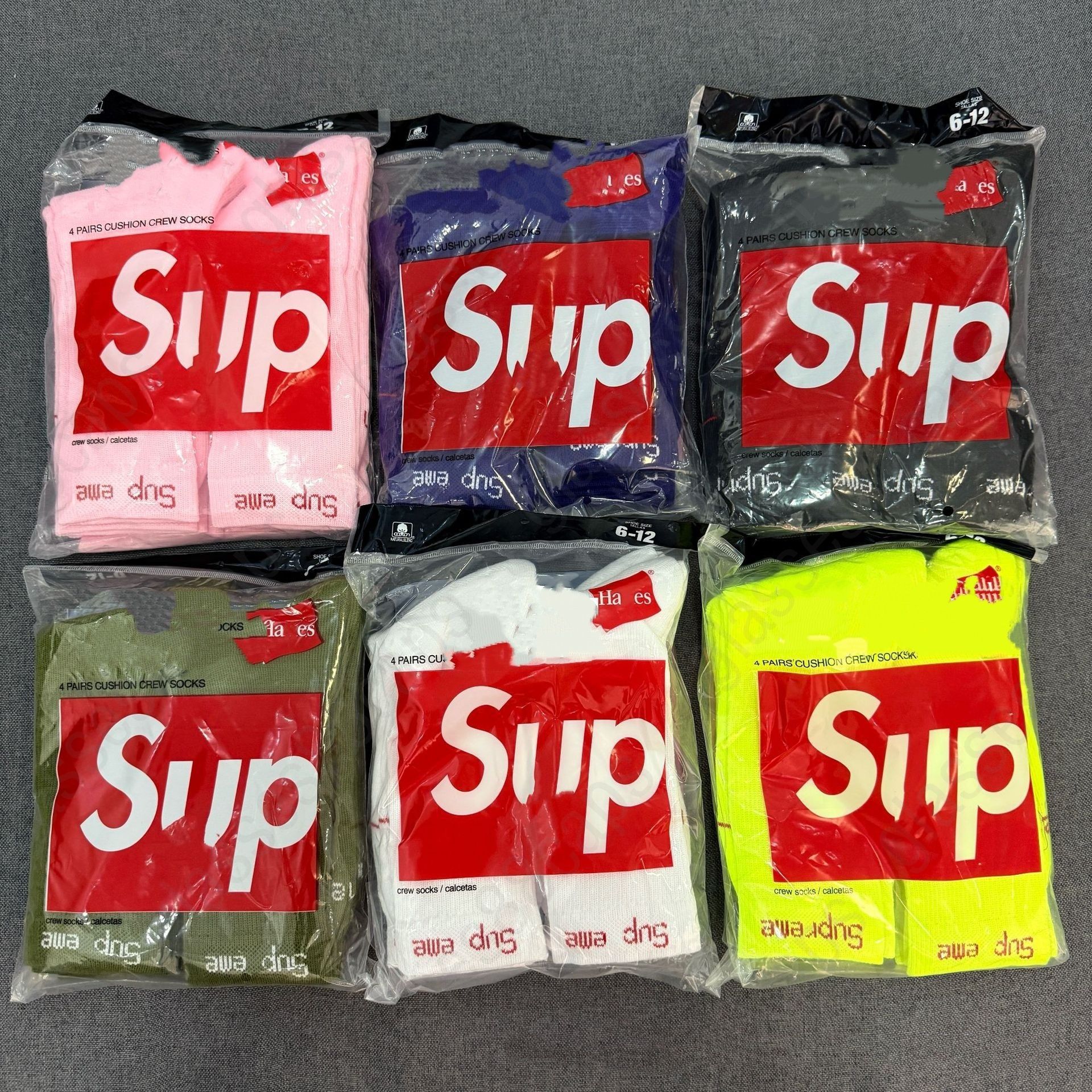 Luxury socks Men's socks designer style socks 4-piece pack sports socks fashionable casual socks women's socks - 3 of 9