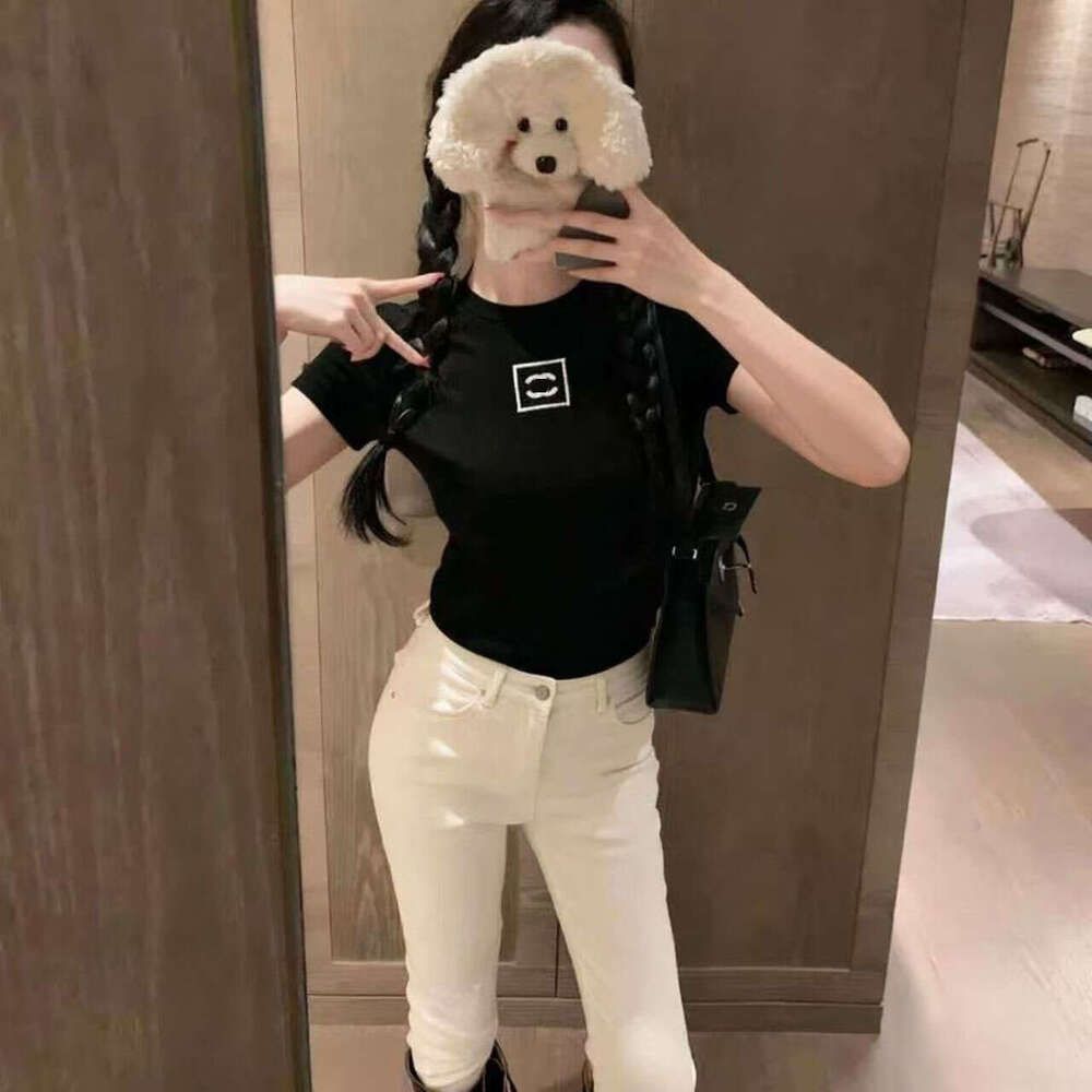 Womens T Shirts Vests Designer Slim Tshirts Shorts Tees Summer Breathable Tops Sweatshirts Long Shirt With Budge Turtleneck Letters Design Short Sleeves Size S-XL - 1 of 8