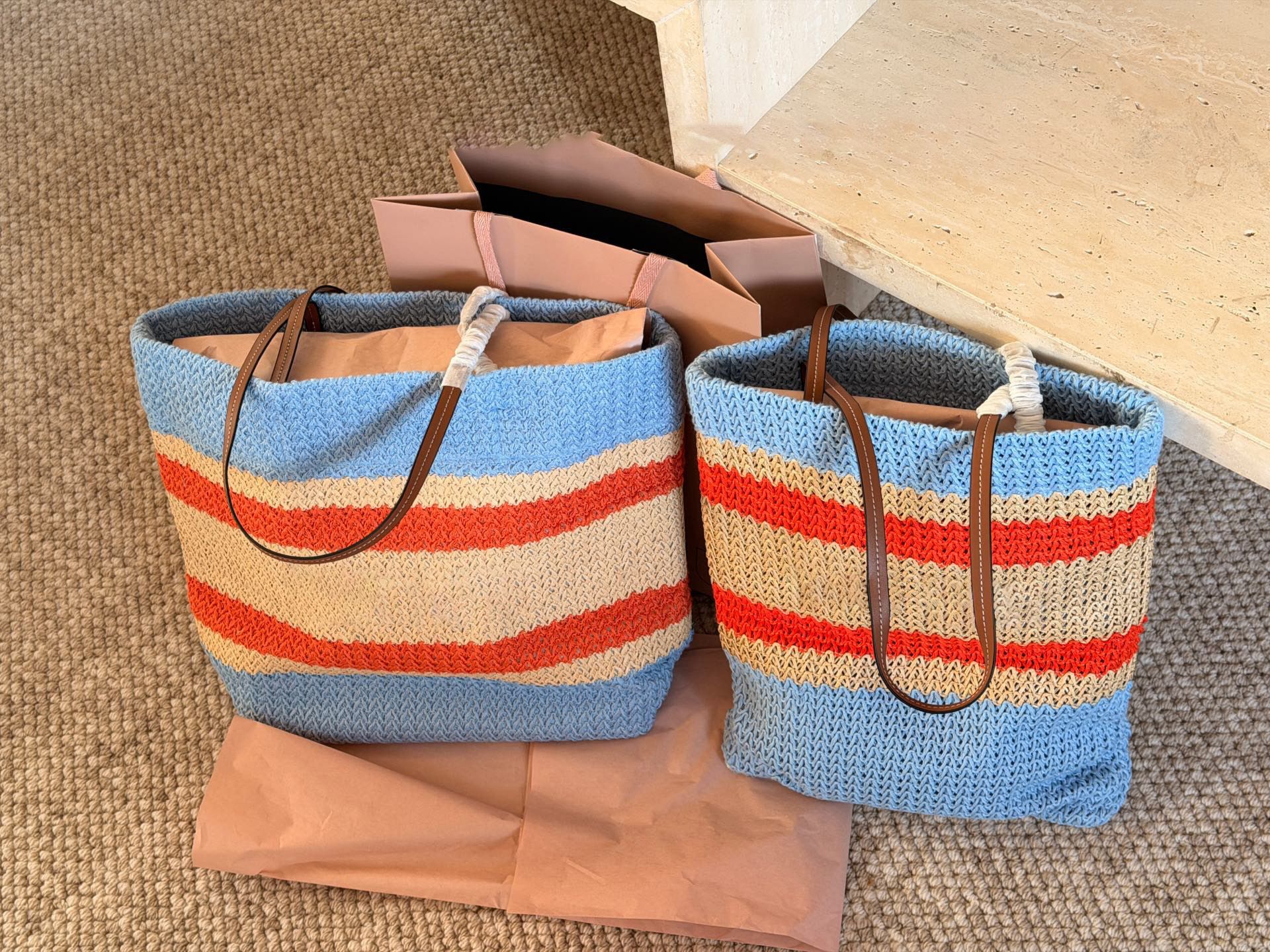 Designer Straw Beach Bags for Women Large Tote Women Crochet Handbags Summer Shoulder Bag Lady Travel Hobo Bag Purses Big Capacity Woven Shopper Holiday Bag PRPU - 3 of 8